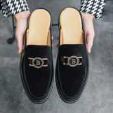 Flat Dress Shoes Comfortable Slippers Durable Lightweight Casual Men Half Loafer Shoes