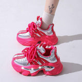 Tenis Feminino Casual Female Running Sports Platform Thick Sole Shoe Pink Sneakers for Women