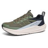 Mens Olive Green Running Shoes Mesh Walking Sneakers Lightweight Chunky Sole Athletic Trainers for Daily Gym