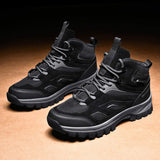 Professional Suede Leather Sports Hiking Shoes Plus Size US 13 14 EU 47 48 Winter Warm Outdoor Boots for Men