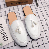 Tassel Half Shoes Comfortable Durable Lightweight Fashion Men Mules Casual Walking Shoes