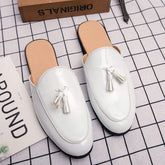 Tassel Half Shoes Comfortable Durable Lightweight Fashion Men Mules Casual Walking Shoes
