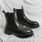 Thick Sole Height Increasing High Top Summer Winter Snow Boots Men Chelsea Boots