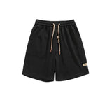 New Arrival Men Knit Sweat Shorts Elastic Waist Double Drawstring Pocket Design Label Detail Casual Workout Five Inch Shorts