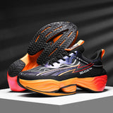 Futuristic Lightweight Mesh Running Shoes with Lightning Design Advanced Cushioning System High-Traction Rubber Outsole for Men