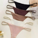 Seamless Sexy Thin Strap Ring Thong Low-Rise Comfort-Fit Nylon Women's Thong Eco-Friendly Quick Dry Fitness Panties for Adults