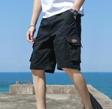 Men's Summer Loose-Fit Elastic Waist 5-Inch Sports Shorts Casual Trendy Outerwear Shorts