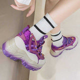 Trendy Chaussures Femmes Thick Sole Running Shoe Chunky Platform Wedges Sneakers for Ladies