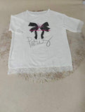 3XL 4XL 5XL Plus Size T-shirt Embroidered butterfly Short-sleeved T-shirt Summer New Loose Slimming Drop-shoulder T-shirt
