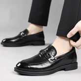 Shiny Black Formal Loafers
