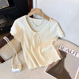 Fashionable Women's Clothing Simple Tops for Women Modern Cool Short-sleeved T-shirt