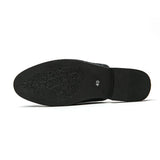 Brogue Design Glitters Tassels Loafers Fashion Golden Color Men Dress Shoes Half Loafers