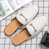 Latest Design Hot Selling Pointed Toe Casual Summer Half Loafers Mules Shoes Durable Men Slide Slippers