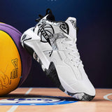 Pro Basketball Athletic Footwear with Ergonomic Cushioning TPU Overlays and Moisture Wicking Lining