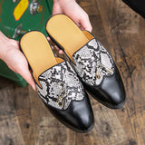 Latest Design Tassel Loafers Snake Pattern Cool Breathable Durable Men Summer Slippers Shoes