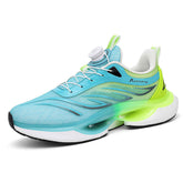 Men Casual Sports Sneakers Breathable Blank Mesh Rotary Knob Running Walking Shoes for Women