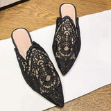 Summer Lace Slipper Loafers - Flat Women's Sandals - Stylish Ladies Footwear