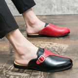 Comfortable Summer Home Slippers Monk Strap Half Loafers Men Casual Dress Shoes