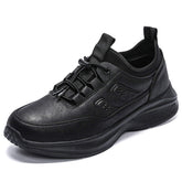 Latest Super Mens Comfortable Leather Walking Running Shoes Daily Quick Lacing Casual Sports Sneakers