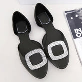 Women's Elegant Slingback Pumps in Polka Dot Design, Fashionable Flat Shoes