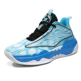 Customize Professional Men Outdoor Sports Sneakers Breathable Mesh Dark Night Glowing Women Boys Basketball Shoes