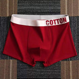 Cotton Stretch Mens Boxer Briefs Soft Breathable Trunk Boxer Shorts Underpant Mid Waist Cotton Men's Underwear