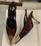 Elegant Black Chic Slingback Pumps with 7CM/9CM Heels for Women