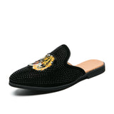 Backless Loafers Fashion Half Shoes Comfortable Summer Slippers Breathable Men Casual Shoes