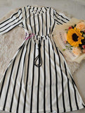 Streak Casual Dresses Lightweight Midi Dress Slim-fit Women's Dresses