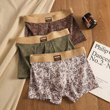 Classical Rose Men's Underwear Cotton Boxer Bottom Pants Boys New Style Personalized Skin-Friendly Breathable Four-Corner Pants