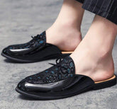 Classic Design Hot Selling Fashion Comfortable Bowknot Backless Loafers Formal Casual Half Shoes for Men