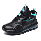 Premium Leather Sneakers with Air Cushion Midsole Ergonomic Support Breathable Walking Running Shoes for Men