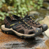 Genuine Leather Sandals Comfortable Summer Casual Shoes Hard Wearing Leather Sandals Men