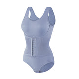 Women Front Hooks Tummy Control Shapewear Bodysuit Sleeveless Tank Waist Trainer Body Shaper Butt Lifter Bodysuit