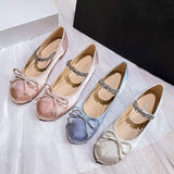 Designer Babouche Mary Janes Flat Pumps with Laser Rhinestones for Women