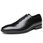 Sophisticated Brogue Lace-Ups: Wholecut Cowhide Leather Wedding Business Men Dress Shoes