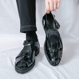 Buckle Strap Gold Brown Black Casual Summer Outdoor Breathable Flat Sandals Durable Hot Selling Casual Gladiator Sandals for Men