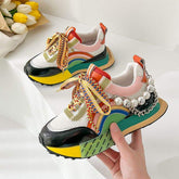 Pearl Chaussures Femmes Tendances New Trendy Mujer Sneakers Casual Shoes