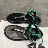 Trendy Women's Chain Flat Sandals - Comfortable Summer Flip Flop Slippers