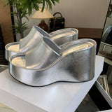 Ladies Height Boosting Platform Sandals with Thick Palm Outsole