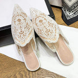 Summer Lace Slipper Loafers - Flat Women's Sandals - Stylish Ladies Footwear
