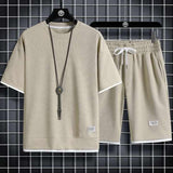 New Design Men's T-shirt and Short Set Classic Loose-fit Men's Casual Sets Fashionable 2-piece Set