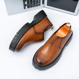 Height Increasing Good Looking Fashion Slip on Comfortable Wedding Loafers Men Thick Sole Dress Shoes