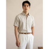 Men Solid Loose Short Sleeve Shirt Lapel Casual Oversized Button Down Tops