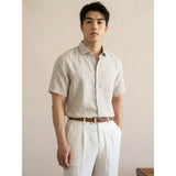 Men Solid Loose Short Sleeve Shirt Lapel Casual Oversized Button Down Tops