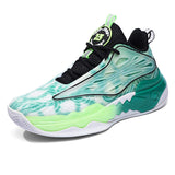 Customize Professional Men Outdoor Sports Sneakers Breathable Mesh Dark Night Glowing Women Boys Basketball Shoes