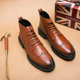 Black Brown Color Fashion Designers Lace up High Top Other Ankle Boots for Men