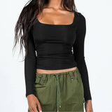 Soft Long Sleeve T-Shirt Quick Dry Anti-Shrink Breathable Women's Top