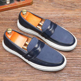 Fashion Style Handmade Top Quality Comfortable Slip on Good Looking Durable Men Faux Suede Penny Loafer Shoes