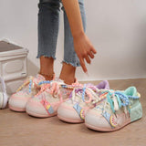 Chaussures De Femme Purple Trendy Women's Fashion Mujer Platform Sneakers Casual Shoes